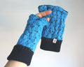 Blue Meanie Fingerless Mittens (Hand-Warmers)