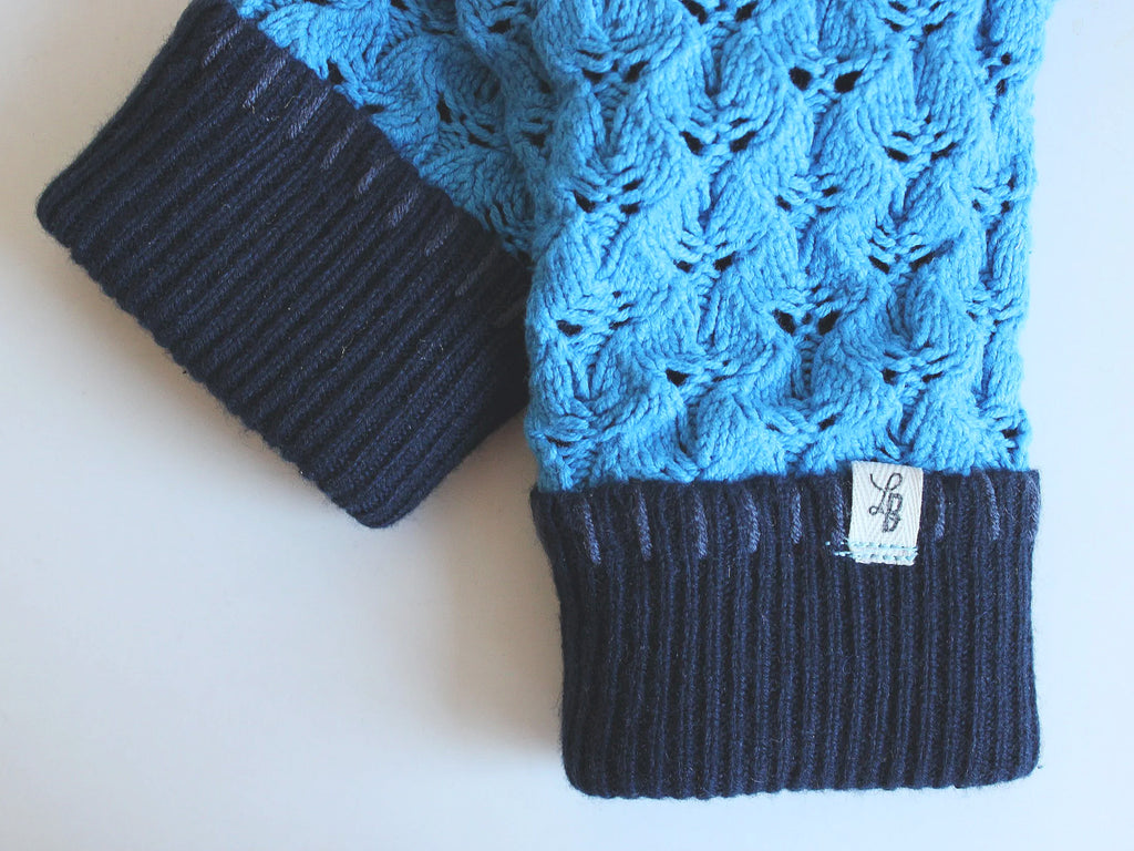 Blue Meanie Fingerless Mittens (Hand-Warmers)