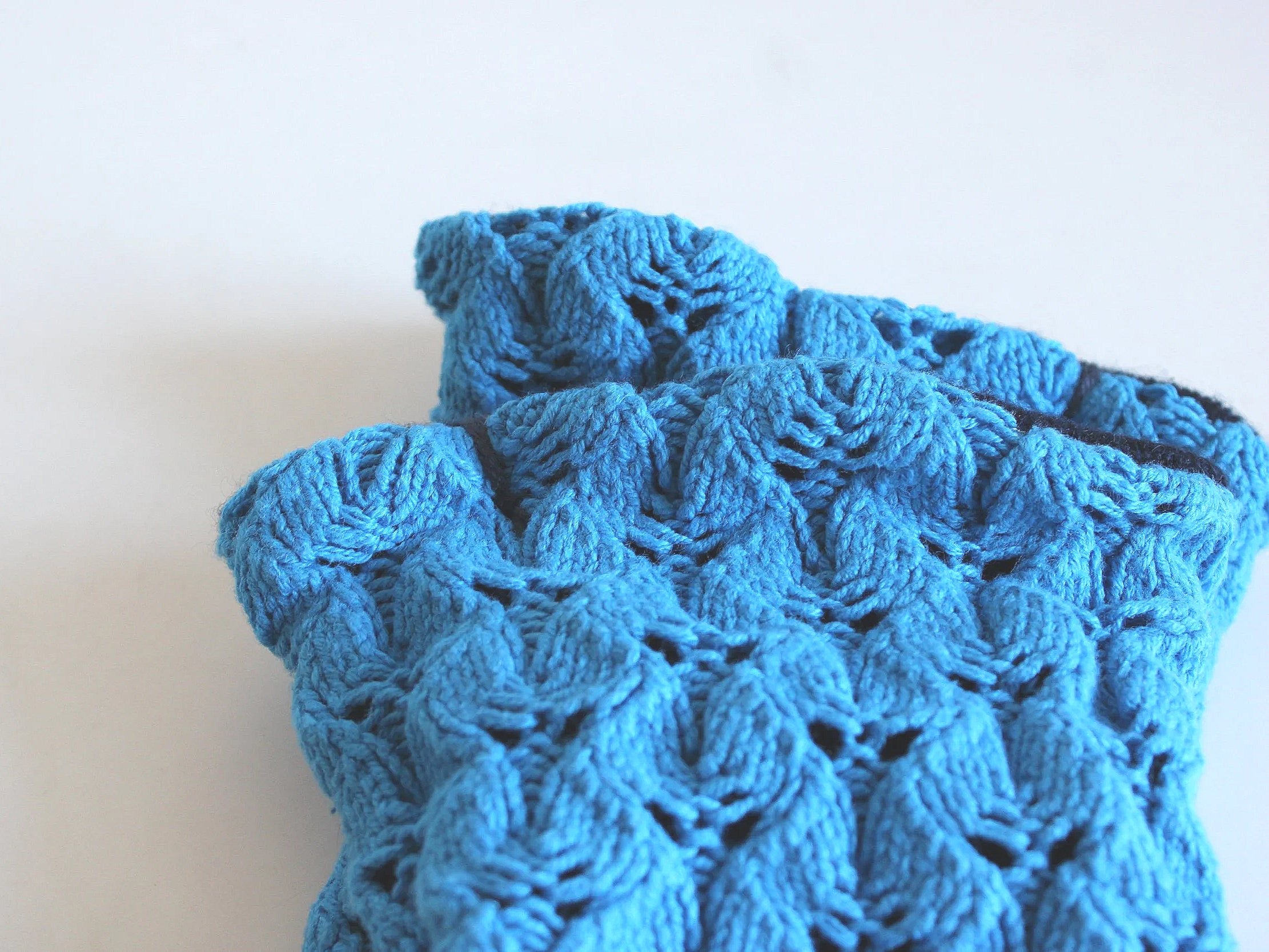 Blue Meanie Fingerless Mittens (Hand-Warmers)
