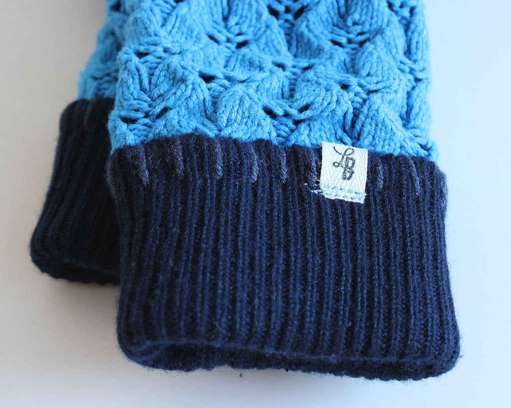 Blue Meanie Fingerless Mittens (Hand-Warmers)