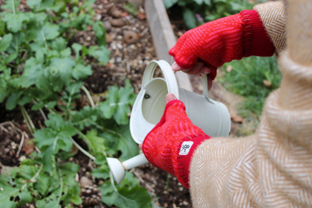 Custom Made Cashmere Lined Fingerless Mittens (Hand-Warmers)