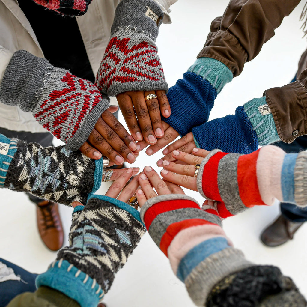Custom Made Cashmere Lined Fingerless Mittens (Hand-Warmers)
