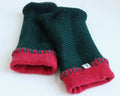 Holly-Day Cashmere Lined Fingerless Mittens (Hand-Warmers)
