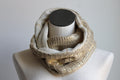 Golden Cream Latte Cashmere Lined Infinity Scarf