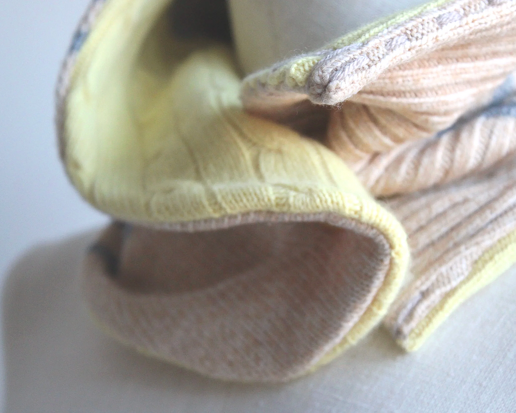Oatmeal Ray Cashmere Lined Neck-Warmer