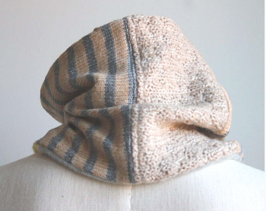Oatmeal Ray Cashmere Lined Neck-Warmer