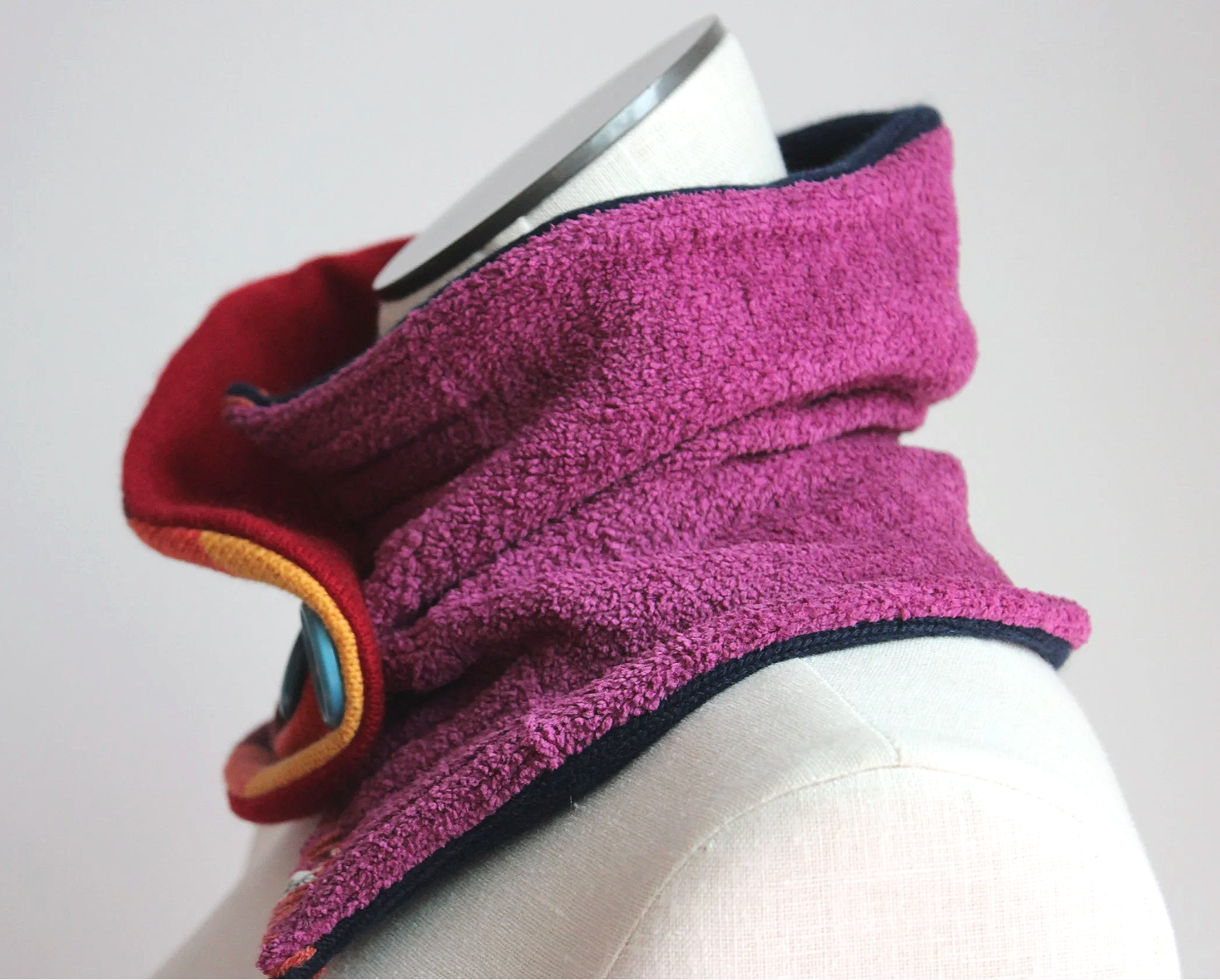 Purple Rainbow Cashmere Lined Neck-Warmer