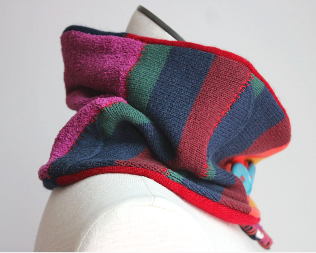 Purple Rainbow Cashmere Lined Neck-Warmer