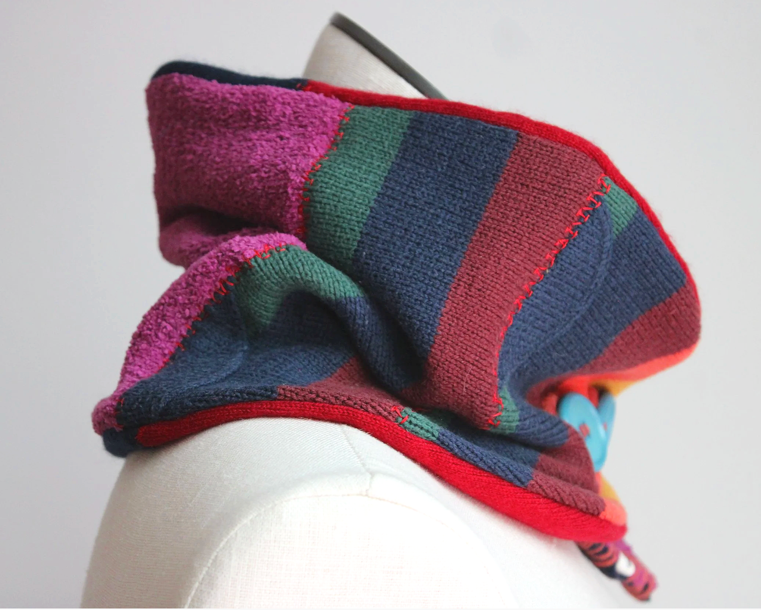 Purple Rainbow Cashmere Lined Neck-Warmer