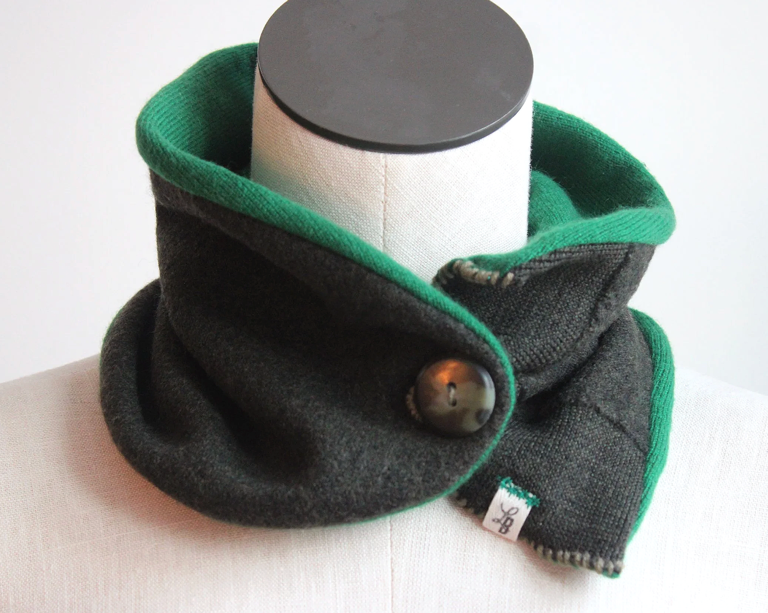 Green's Green Cashmere Lined Neck-Warmer