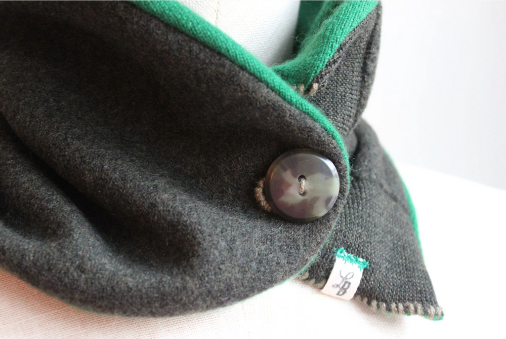 Green's Green Cashmere Lined Neck-Warmer