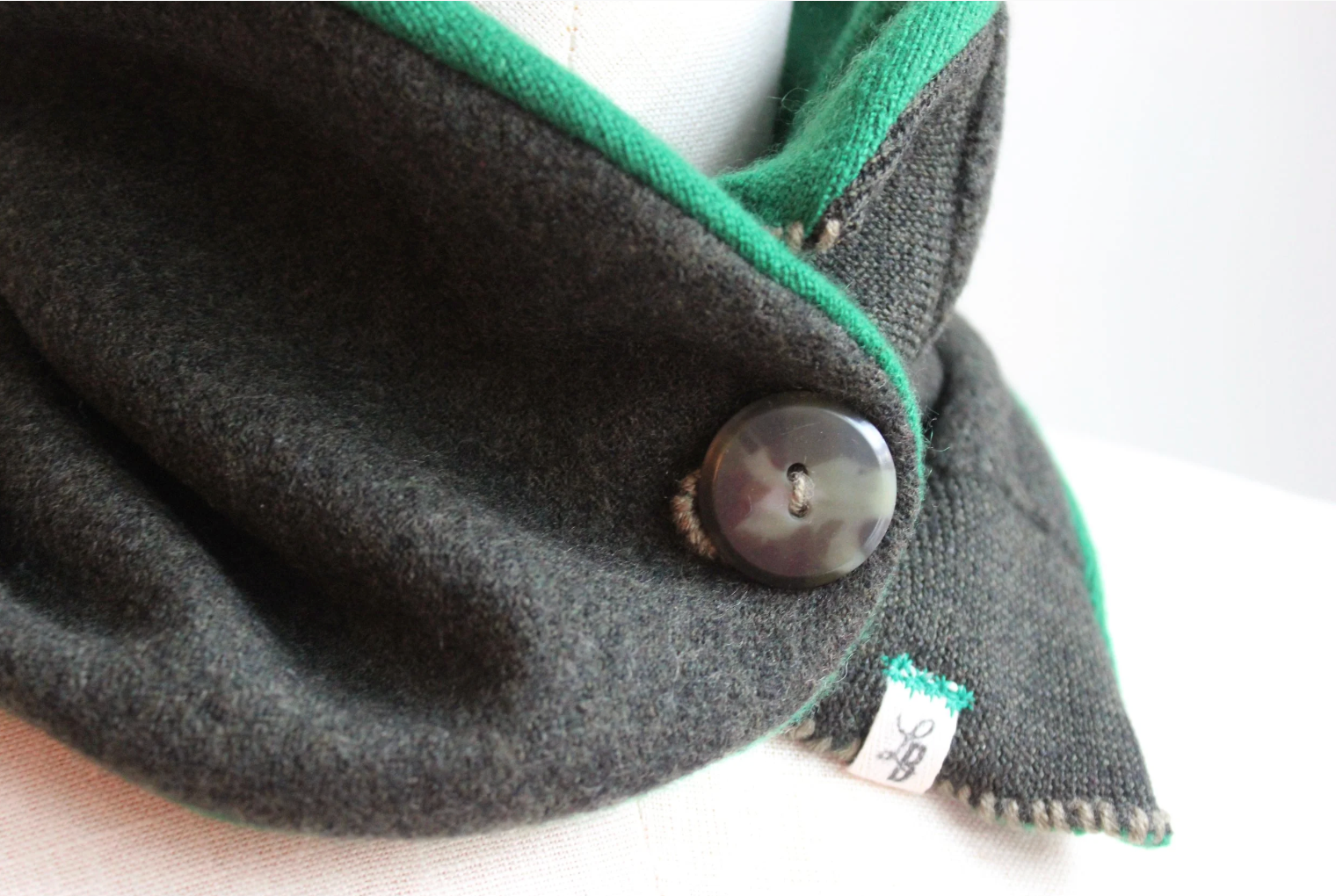 Green's Green Cashmere Lined Neck-Warmer