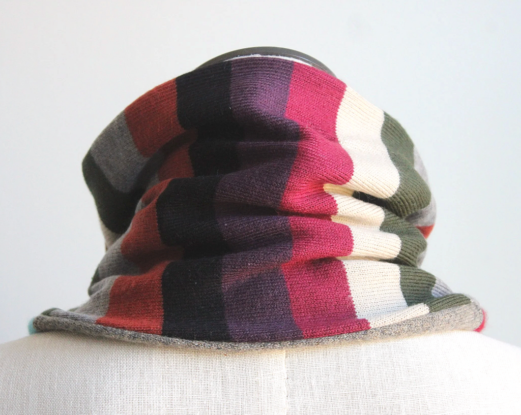 Mustard-Bow Cashmere Lined Neck-Warmer