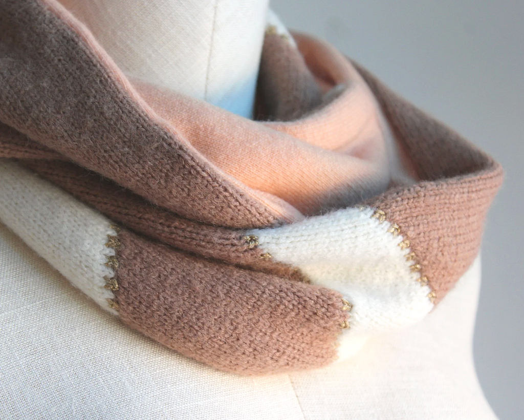 Honey Melon Cashmere Lined Infinity Scarf