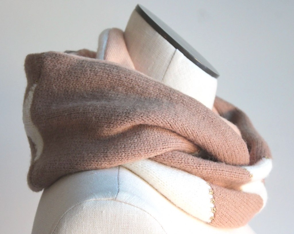 Honey Melon Cashmere Lined Infinity Scarf