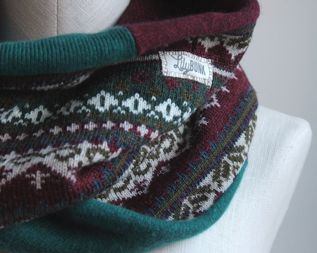Ski Chalet Cashmere Lined Infinity Scarf