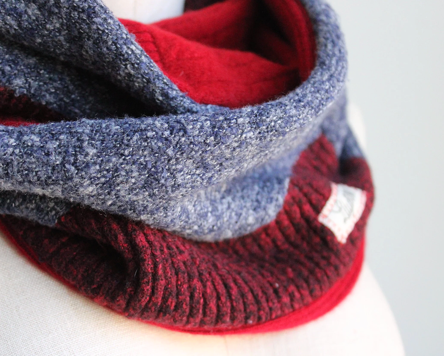 Goalie Stripes Cashmere Lined Infinity Scarf