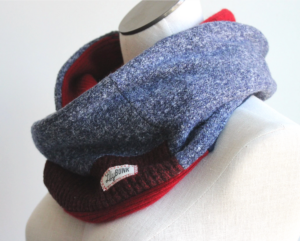 Goalie Stripes Cashmere Lined Infinity Scarf