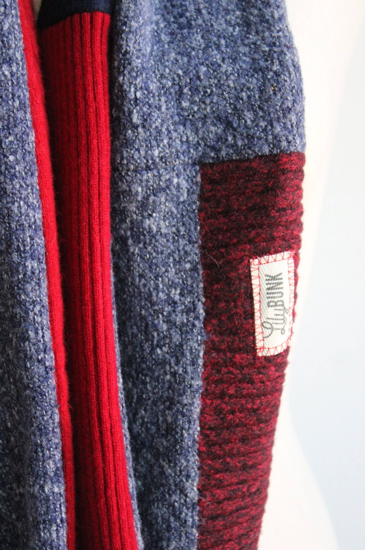 Goalie Stripes Cashmere Lined Infinity Scarf