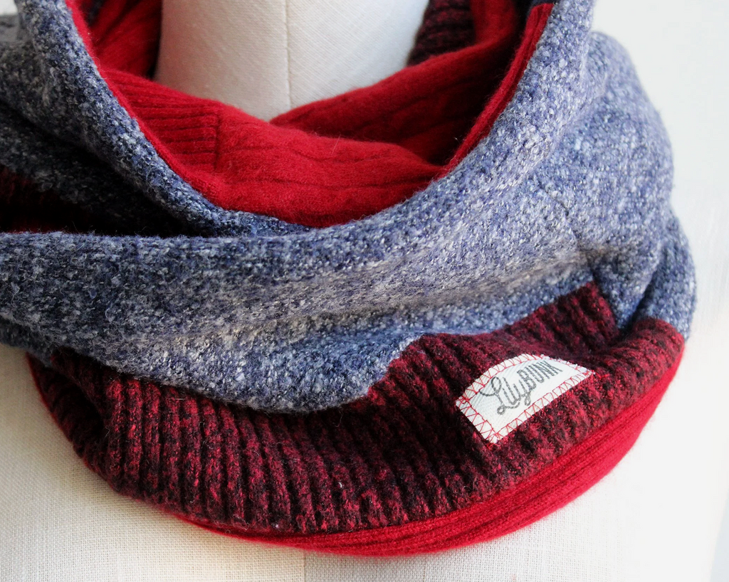 Goalie Stripes Cashmere Lined Infinity Scarf