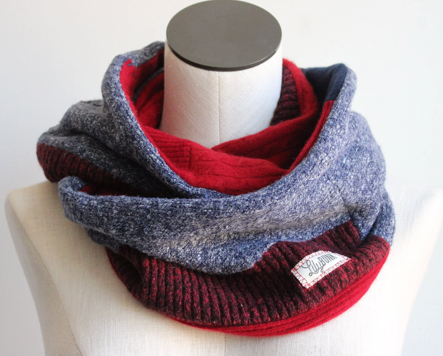 Goalie Stripes Cashmere Lined Infinity Scarf