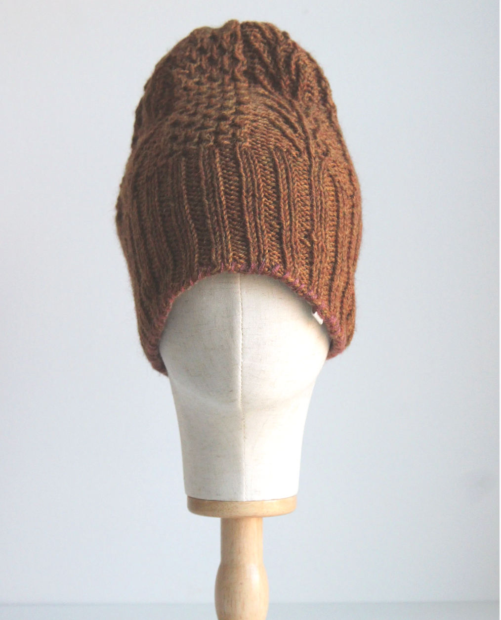 Gingerbread Cashmere Lined Hand-Knit Beanie