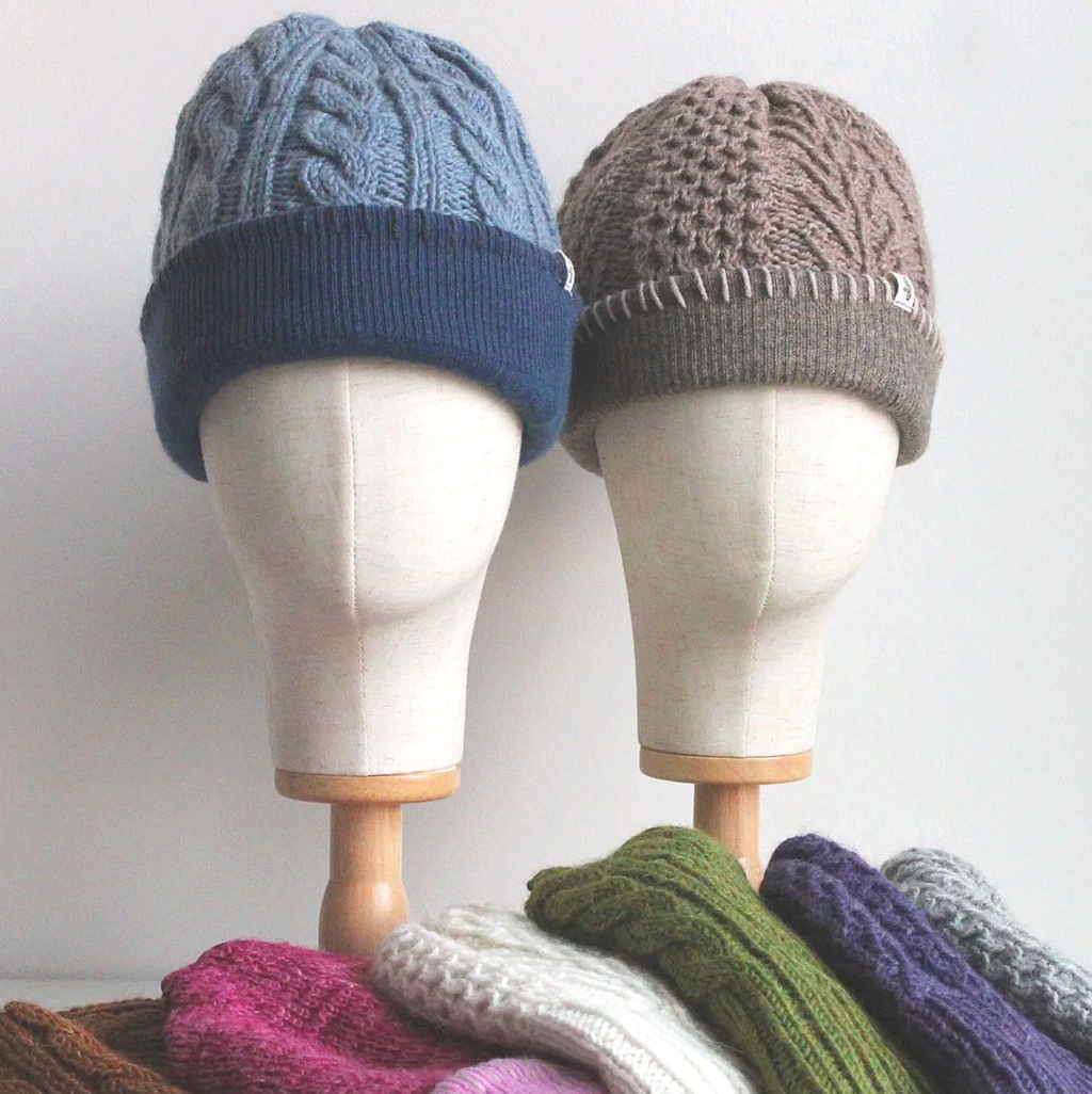 Custom-Made Cashmere Lined Hand-Knit Beanie