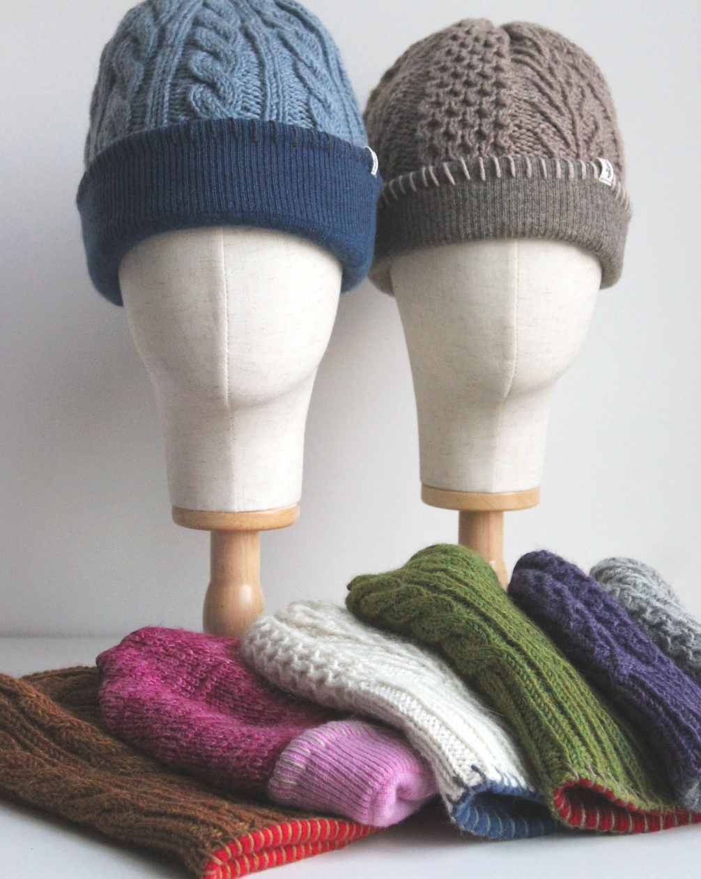 Custom-Made Cashmere Lined Hand-Knit Beanie