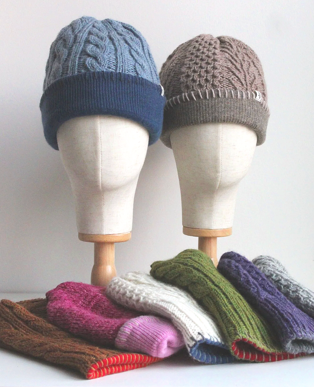 Custom-Made Cashmere Lined Hand-Knit Beanie