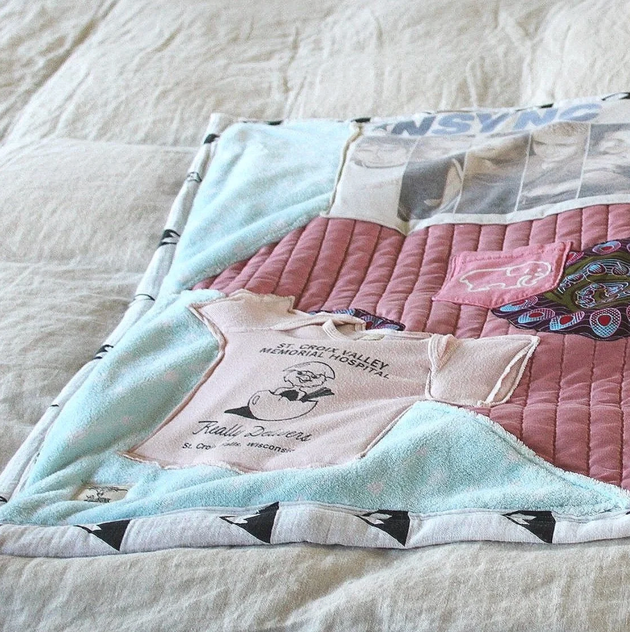 Custom-Made Heirloom LB Baby Stroller Throw