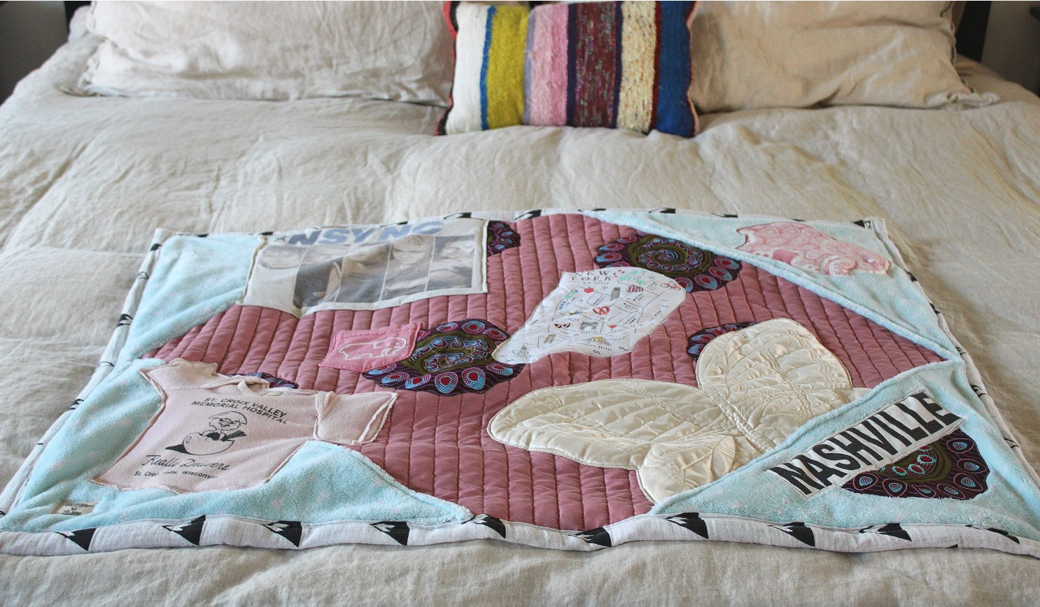 Custom-Made Heirloom LB Baby Stroller Throw