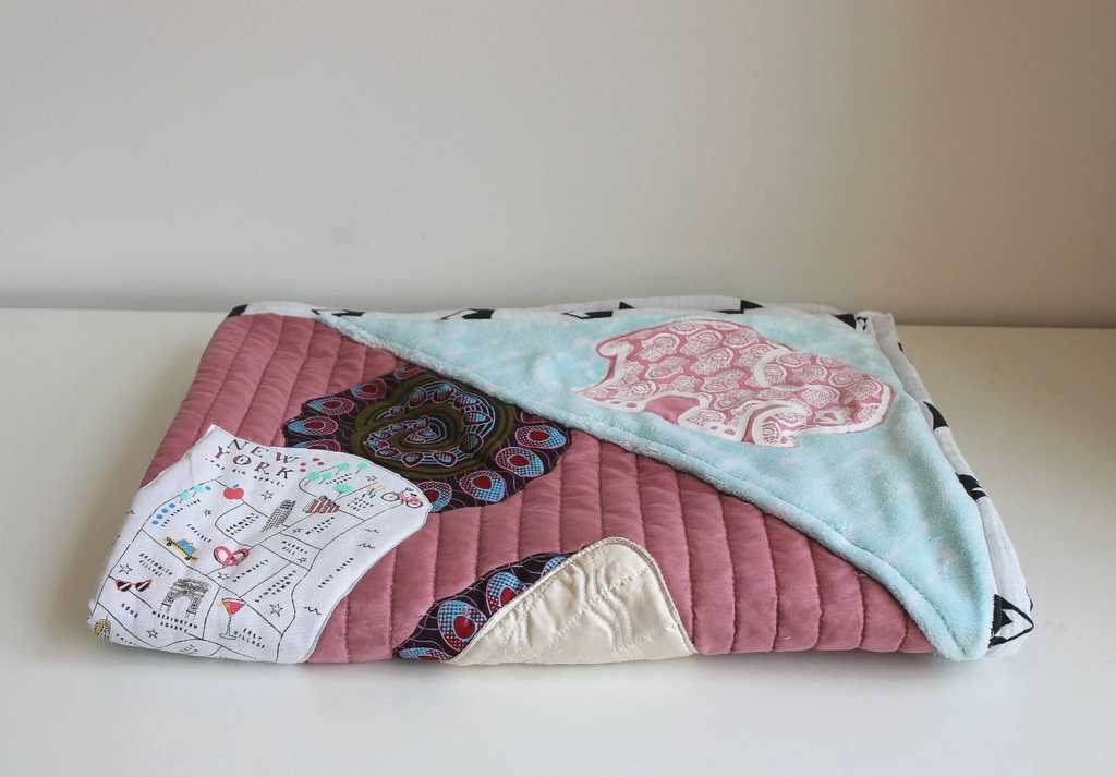 Custom-Made Heirloom LB Baby Stroller Throw
