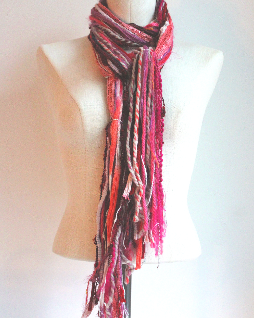 Pinks Yarn Scarf