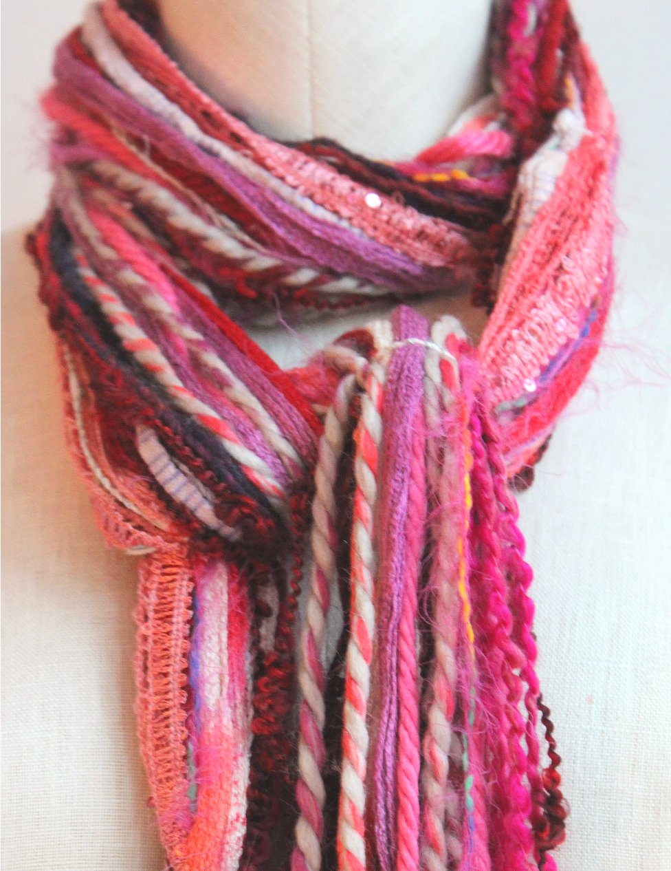 Pinks Yarn Scarf