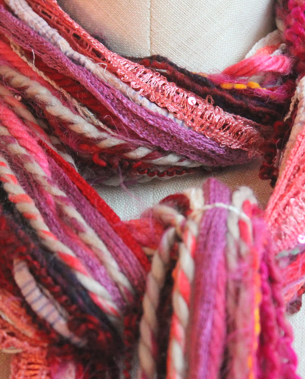 Pinks Yarn Scarf