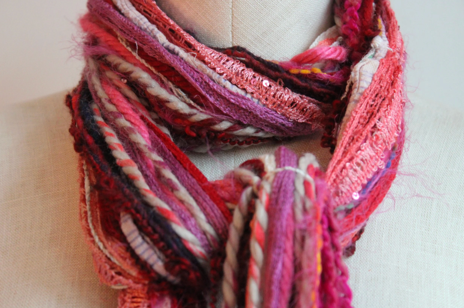Pinks Yarn Scarf