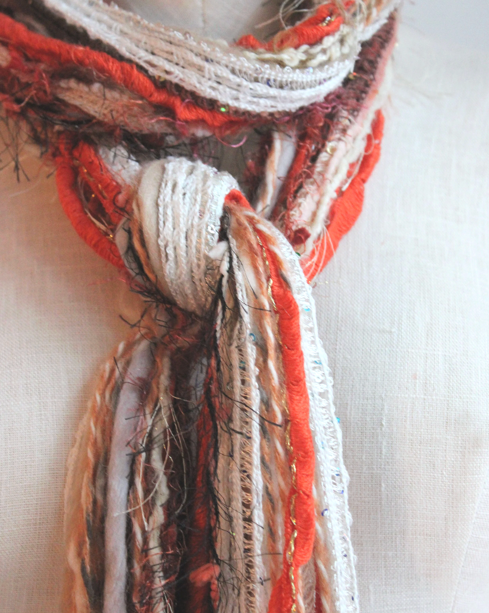 Oranges Yarn Scarf