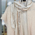 White & Creams Yarn Scarf