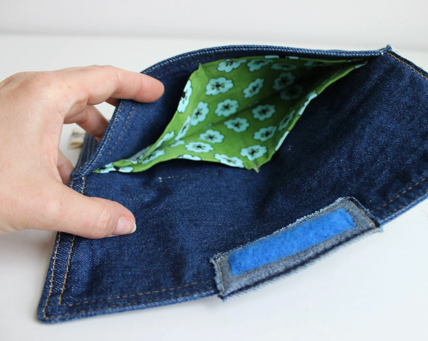 Deep Denim Hand-Catch Wallet