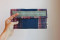 Raspberry Plaid Denim Wear Hand-Catch Wallet