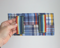 Blue Plaid Hand-Catch Wallet