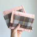 Small Peach Plaid Hand-Catch Wallet