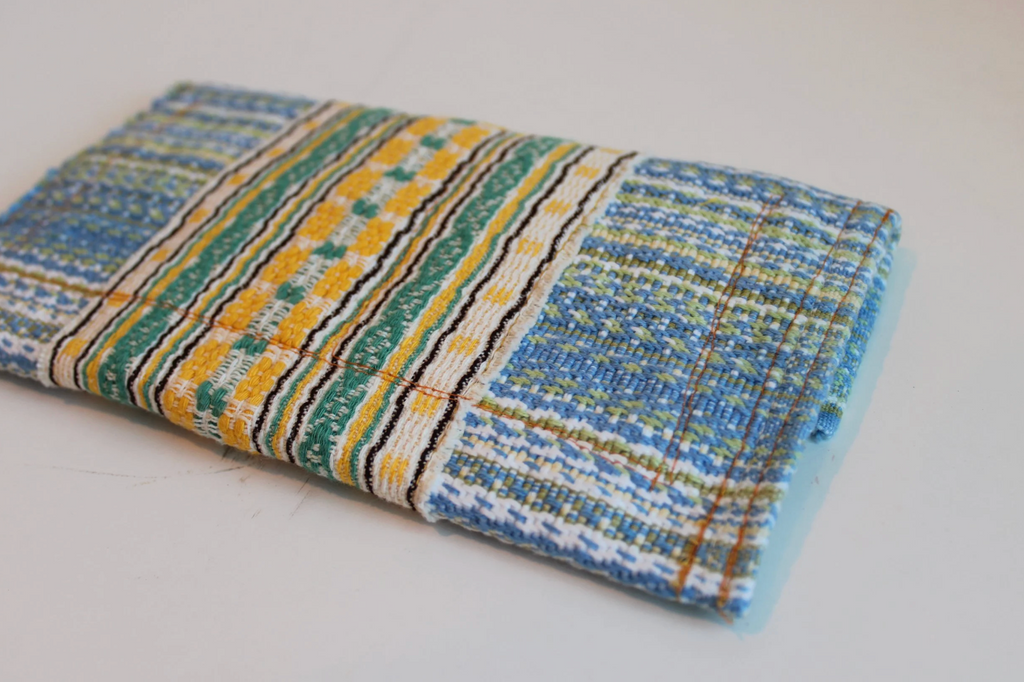 Blue-Green-Yellow Stripes Hand-Catch Wallet